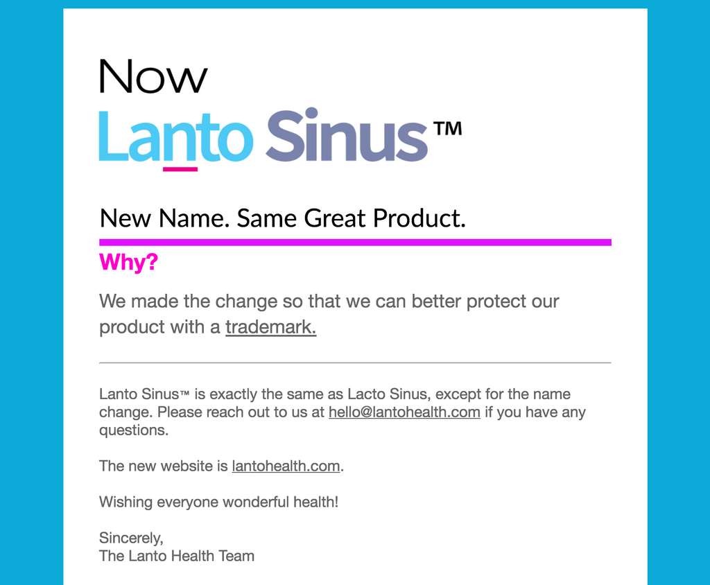 Lanto Sinus Sinus Health L sakei probiotic